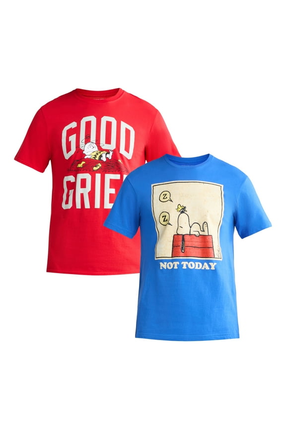 Men’s & Big Men’s Graphic Tees, 2-Pack, Sizes S-3XL