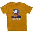 thumbnail image 1 of Peanuts Men's Officially Licensed Snoopy I Need My Space Graphic Tee T-Shirt (Large, Pale Orange), 1 of 1