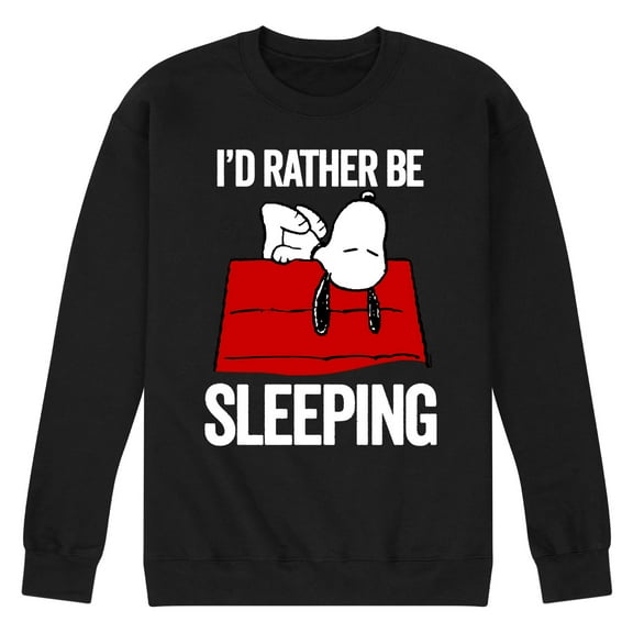 Peanuts - Men's Snoopy Chill Vibes Just Hanging Crewneck Fleece Pullover Sweatshirts