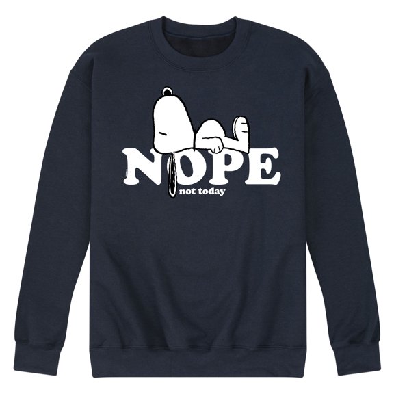 Peanuts - Men's Snoopy Chill Vibes Just Hanging Crewneck Fleece Pullover Sweatshirts