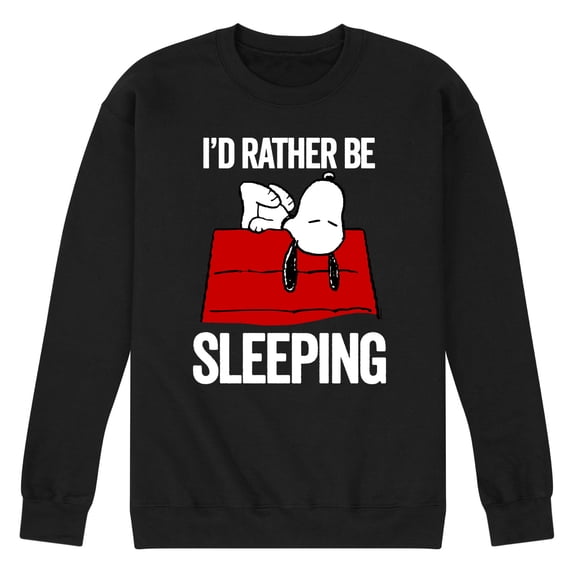 Peanuts - I'd Rather Be Sleeping - Men's Crew Fleece Sweatshirt