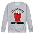 thumbnail image 1 of Peanuts - Men's Snoopy Chill Vibes Just Hanging Crewneck Fleece Pullover Sweatshirts, 1 of 6