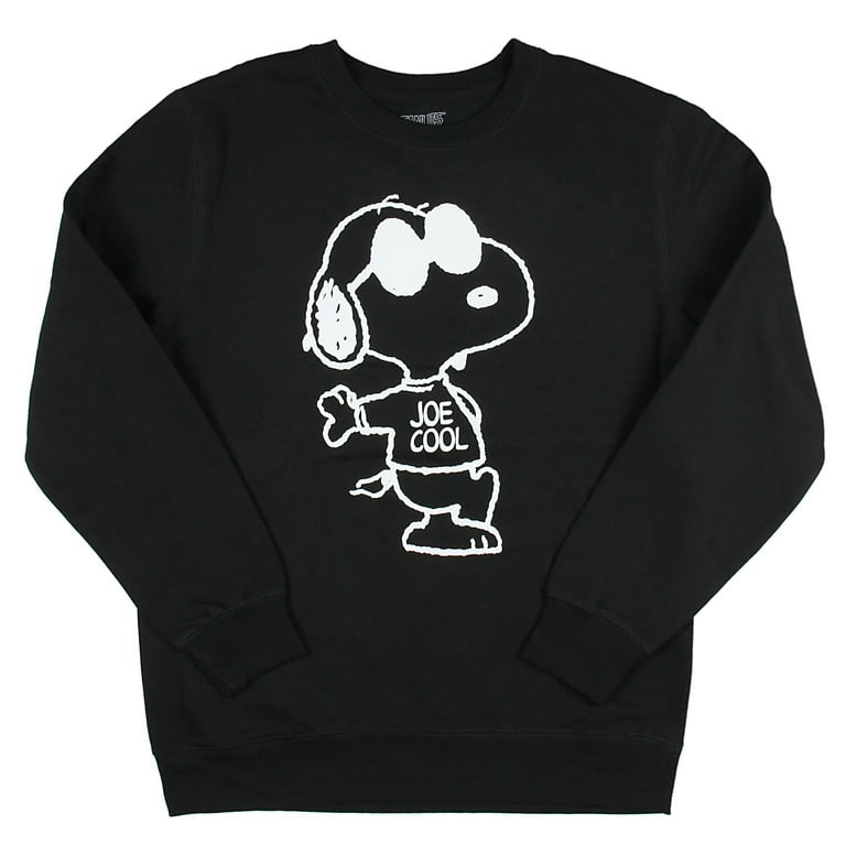 Peanuts Men s Snoopy Joe Cool Outline Sketch Graphic Crewneck Sweatshirt 2XL Walmart