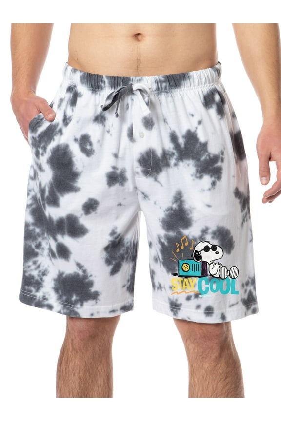 Peanuts Men's Snoopy Summer Stay Cool Sleep Pajama Shorts For Adults