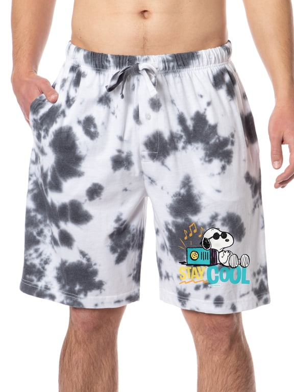 Peanuts Men's Snoopy Summer Stay Cool Sleep Pajama Shorts For Adults