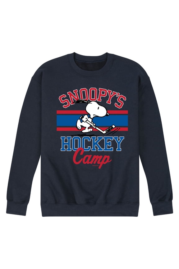 - Snoopy's Hockey Camp - Men's Crew Fleece Sweatshirt
