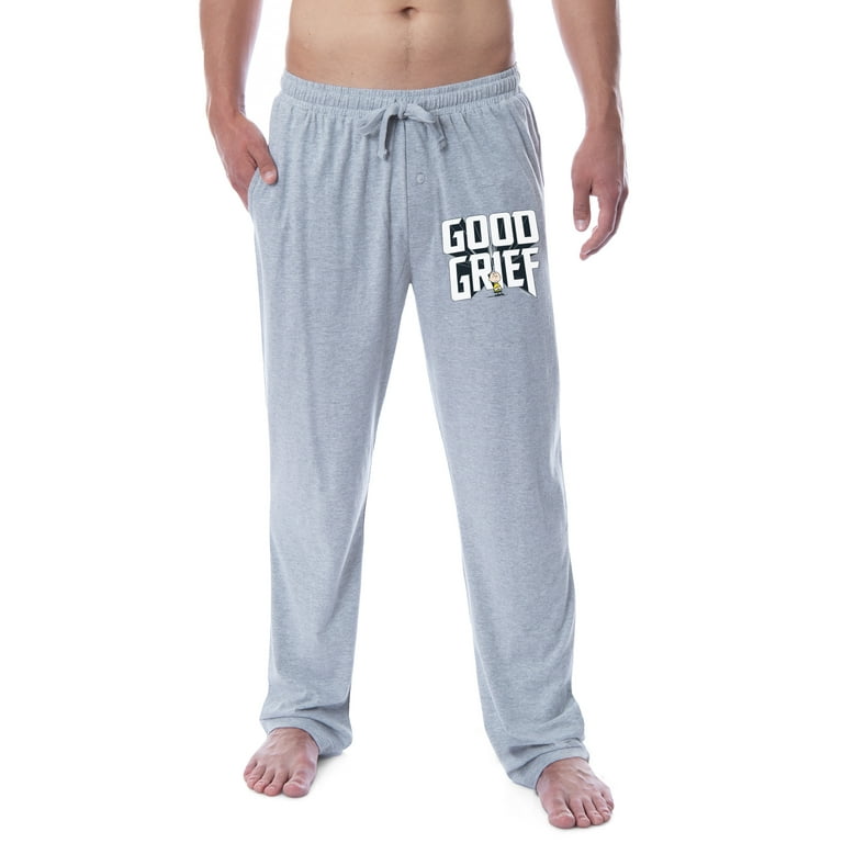 Peanuts Mens Charlie Brown Good Grief Character Sleep Pajama Pants Walmart