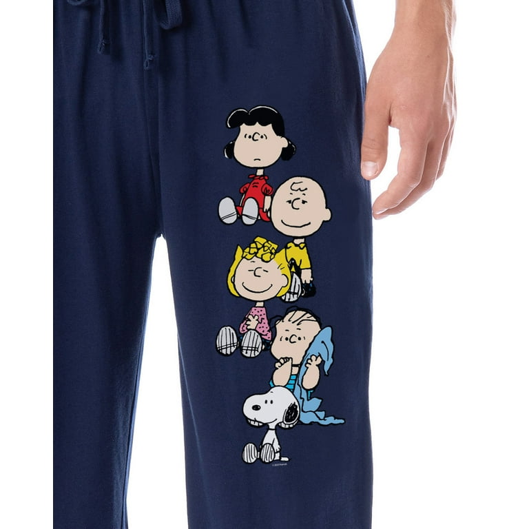 Peanuts Mens' Charlie Brown Snoopy Sleep Jogger Pajama Pants For Adults  (Medium)