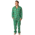 thumbnail image 1 of Peanuts Mens' Christmas Snoopy Charlie Brown Button Sleep Pajama Set, 1 of 5