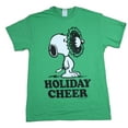 thumbnail image 1 of Peanuts Mens Green Snoopy Dog Christmas Holiday Wreath T-Shirt Tee Shirt Small, 1 of 1