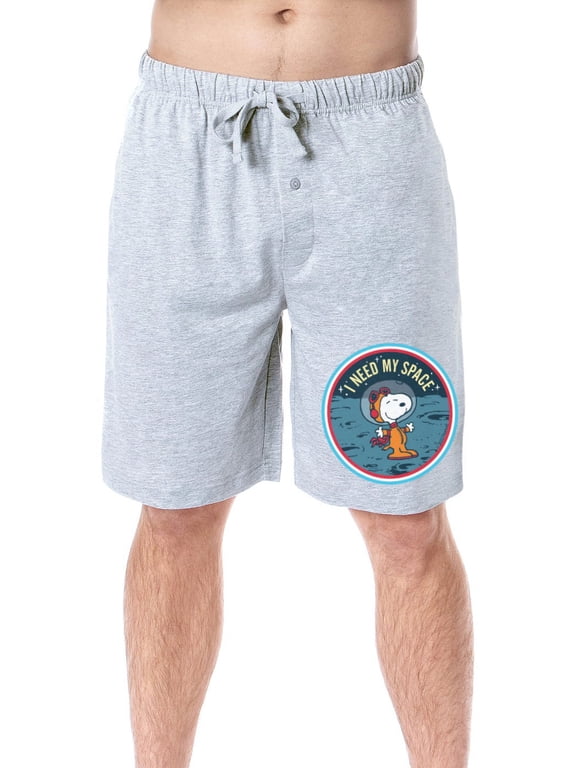 Peanuts Mens' Snoopy I Need My Space Character Sleep Pajama Shorts