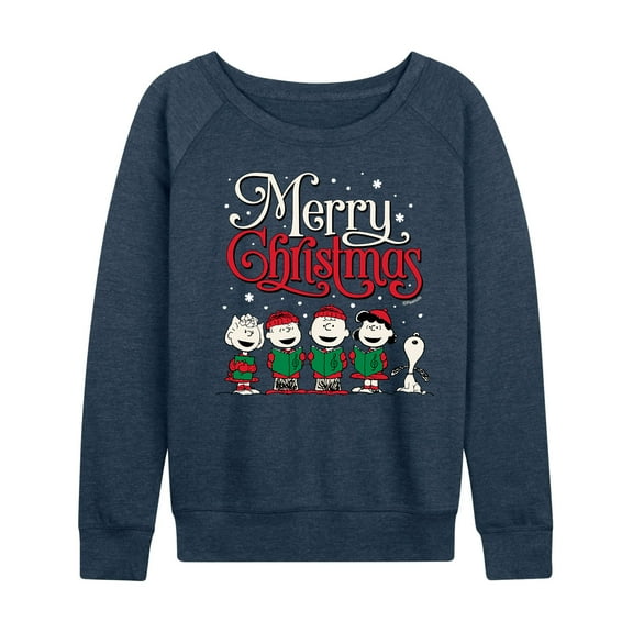 Peanuts - Merry Christmas Chior - Women's Lightweight French Terry Long Sleeve Shirt