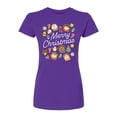 thumbnail image 1 of Peanuts - Merry Christmas Cookies - Juniors Fitted Short Sleeve Graphic T-Shirt, 1 of 4