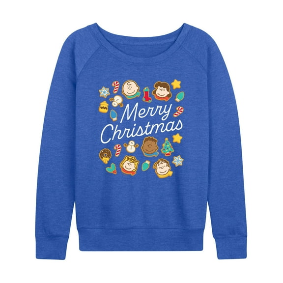 Peanuts - Merry Christmas Cookies - Women's French Terry Long Sleeve Pullover