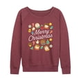 thumbnail image 1 of Peanuts - Merry Christmas Cookies - Women's French Terry Long Sleeve Pullover, 1 of 5