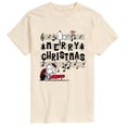 thumbnail image 1 of Peanuts - Merry Christmas Notes - Men's Short Sleeve Graphic T-Shirt, 1 of 5