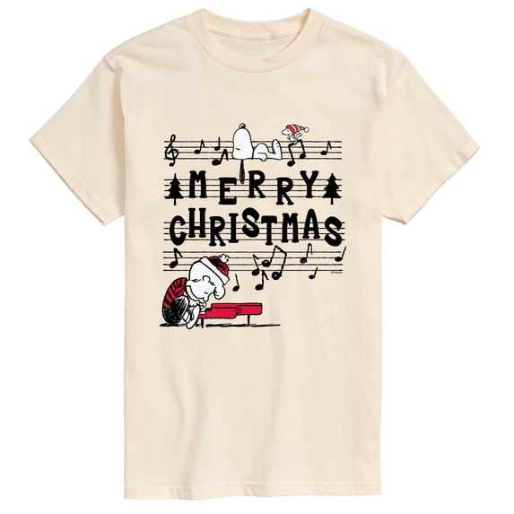 Peanuts - Merry Christmas Notes - Men's Short Sleeve Graphic T-Shirt