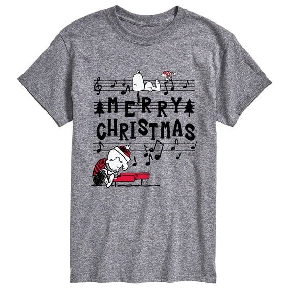 Peanuts - Merry Christmas Notes - Men's Short Sleeve Graphic T-Shirt