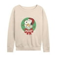 thumbnail image 1 of Peanuts - Merry Christmas Snoopy - Women's French Terry Long Sleeve Pullover, 1 of 5