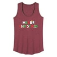 thumbnail image 1 of Peanuts - Merry Christmas Stacked - Women's Racerback Tank Top, 1 of 6