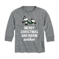 thumbnail image 1 of Peanuts - Charlie Brown & Snoopy Merry Christmas Warm Wishes - Toddler And Youth Long Sleeve Graphic T-Shirt, 1 of 6