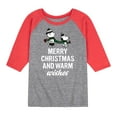 thumbnail image 1 of Peanuts - Merry Xmas Warm Wishes - Toddler And Youth Raglan Graphic T-Shirt, 1 of 7