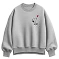 thumbnail image 1 of Peanuts - Mini Valentine Snoopy Heart - Women's Oversized Fleece Crew Sweatshirt, 1 of 4