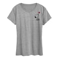 thumbnail image 1 of Peanuts - Mini Valentine Snoopy Heart - Women's Short Sleeve Graphic T-Shirt, 1 of 6