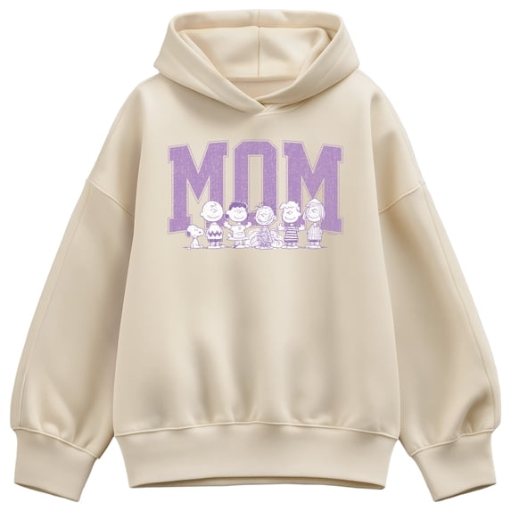 Peanuts - Mom Peanuts Group - Women's Oversized Fleece Hoodie Sweatshirt