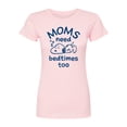 thumbnail image 1 of Peanuts - Moms Need Bedtimes Too Snoopy - Juniors Fitted Short Sleeve Graphic T-Shirt, 1 of 4