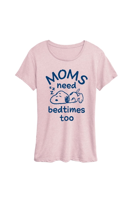 - Moms Need Bedtimes Too Snoopy - Women's Short Sleeve Graphic T-Shirt