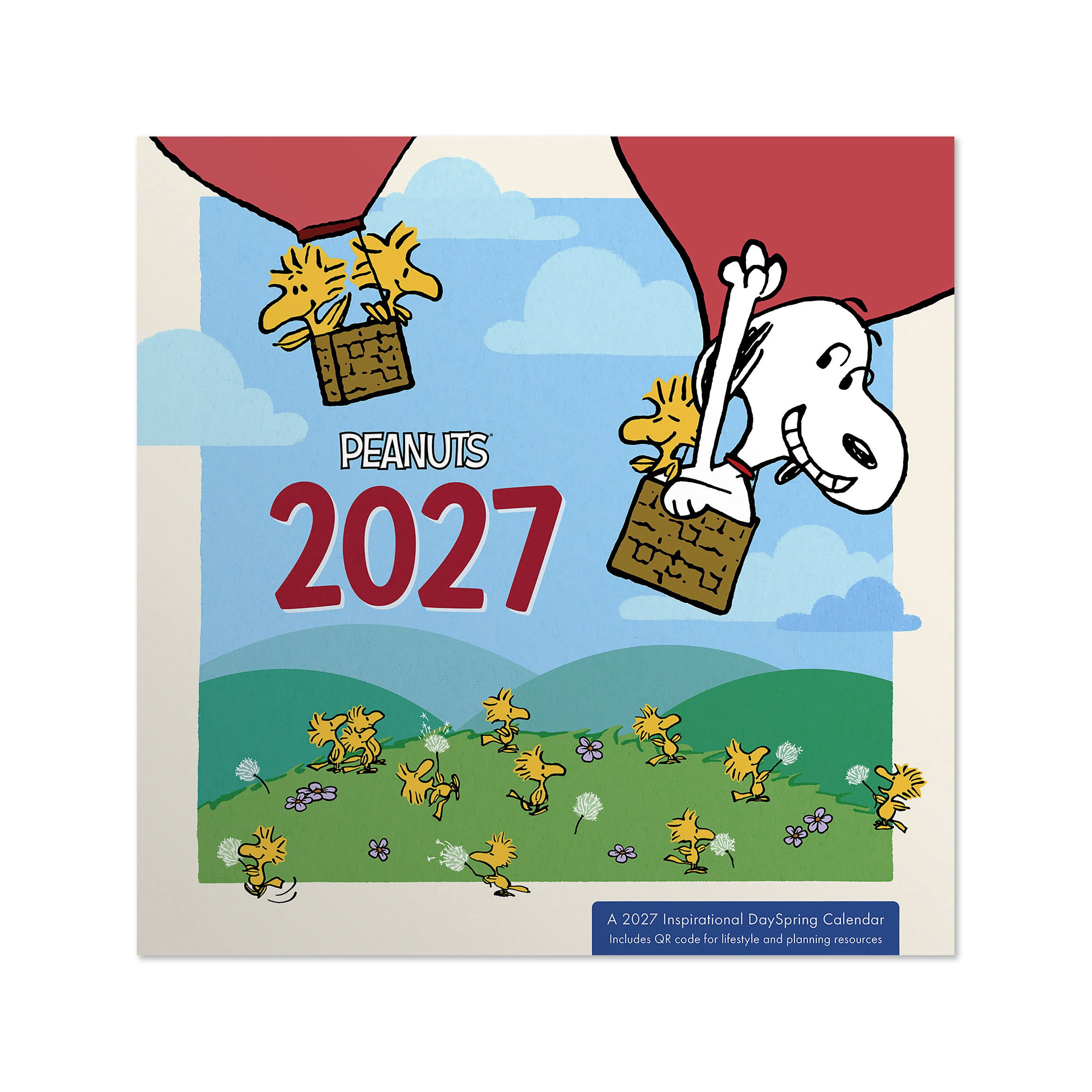 2027 Peanuts Inspirational Hanging Wall Calendar 12x12 January-December Gridded