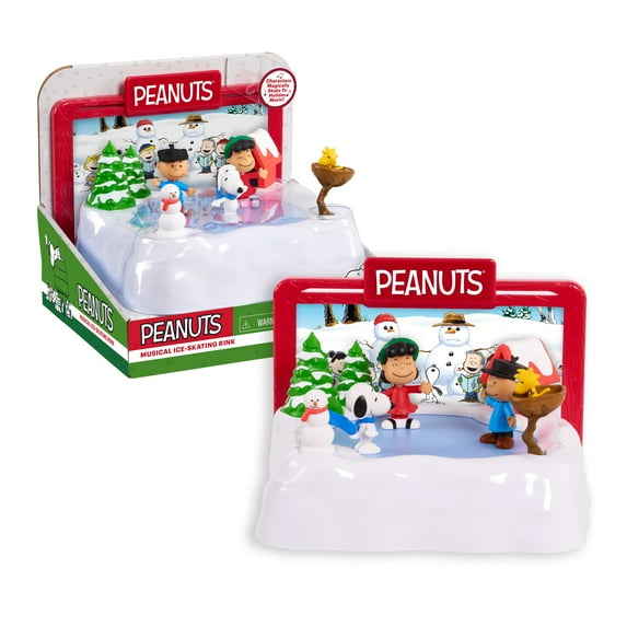Peanuts Motorized Ice-Skating Rink, Toys for Kids Ages 3 4 5 Years Old, Also Fun For Seasonal Decorations and Holiday Displays, Kids Toys for Ages 3 Up, Gifts and Presents