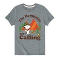 thumbnail image 1 of Peanuts - Mountains Are Calling - Toddler & Youth Short Sleeve Graphic T-Shirt, 1 of 6