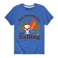 thumbnail image 1 of Peanuts - Mountains Are Calling - Toddler & Youth Short Sleeve Graphic T-Shirt, 1 of 6