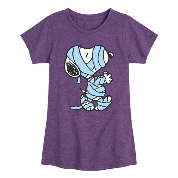 Peanuts - Mummified - Youth Girls Fitted Short Sleeve T-Shirt