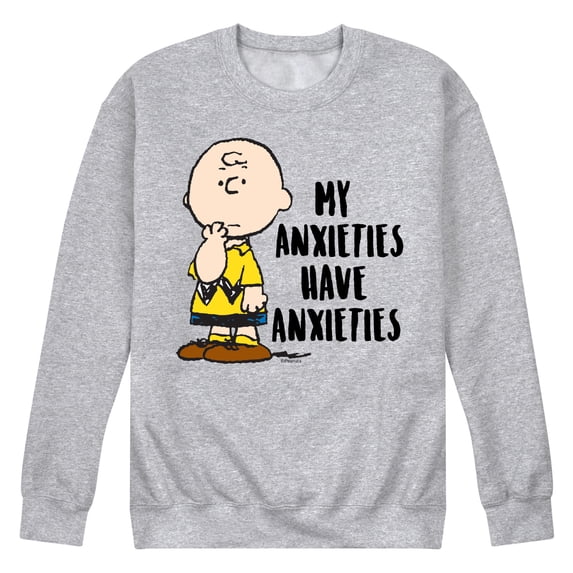 Peanuts - My Anxieties Have Anxieties - Men's Crew Fleece Sweatshirt
