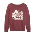 thumbnail image 1 of Peanuts - My Dog Is My Bestie - Women's Lightweight French Terry Long Sleeve Shirt, 1 of 6