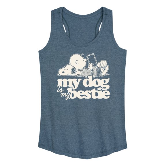 Peanuts - My Dog Is My Bestie - Women's Racerback Tank Top