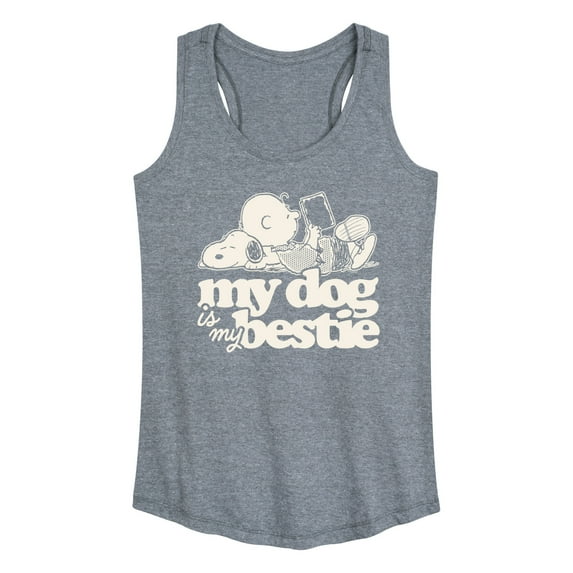 Peanuts - My Dog Is My Bestie - Women's Racerback Tank Top