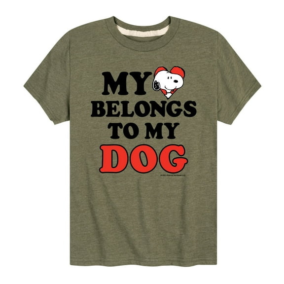 Peanuts - My Heart Belongs - Toddler And Youth Short Sleeve Graphic T-Shirt