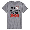 thumbnail image 1 of Peanuts - My Heart Belongs to My Dog - Men's Short Sleeve Graphic T-Shirt, 1 of 5