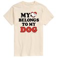 thumbnail image 1 of Peanuts - My Heart Belongs to My Dog - Men's Short Sleeve Graphic T-Shirt, 1 of 5