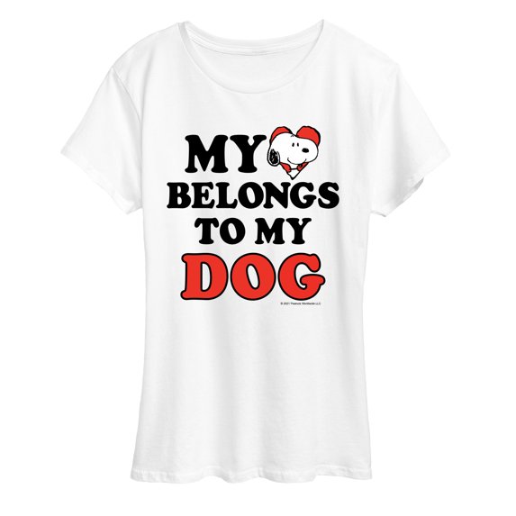 Peanuts - My Heart Belongs to My Dog - Women's Short Sleeve Graphic T-Shirt