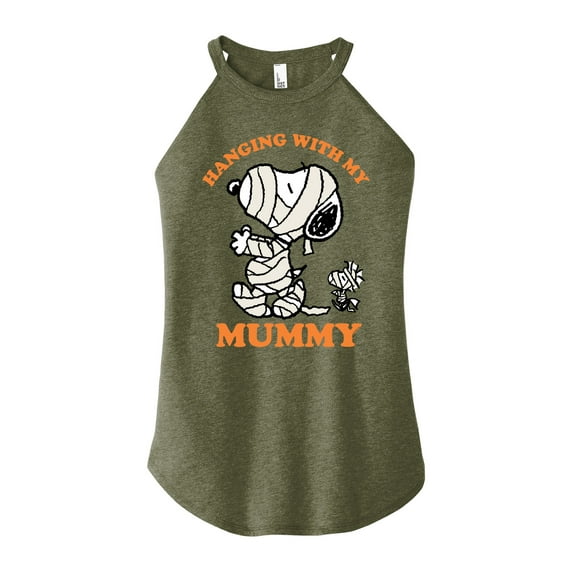 Peanuts - My Mummy Art - Juniors High Neck Tank Top