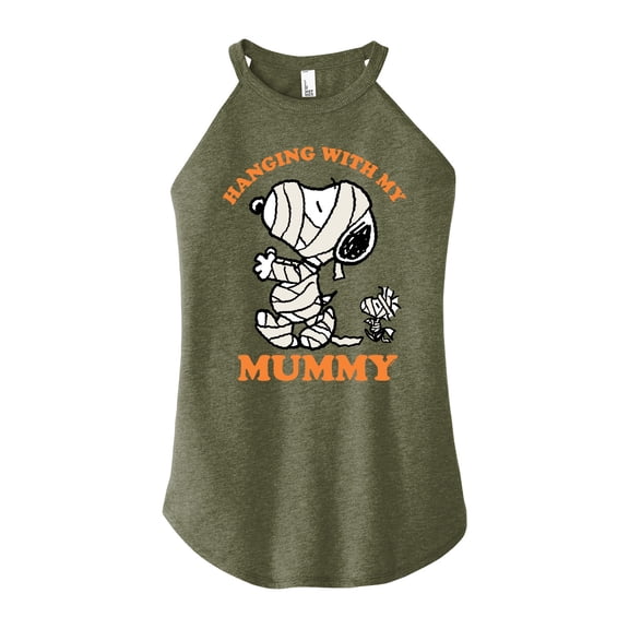 Peanuts - My Mummy Art - Juniors High Neck Tank Top
