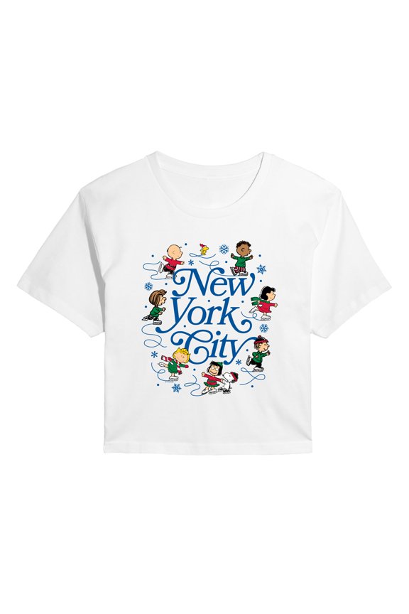 - NYC Skate - Juniors Cropped Graphic T-Shirt