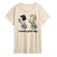 thumbnail image 1 of Peanuts - Need Girls Day - Women's Short Sleeve Graphic T-Shirt, 1 of 6