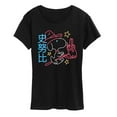 thumbnail image 1 of Peanuts - Neon Lunar NY Snoopy - Women's Short Sleeve Graphic T-Shirt, 1 of 5