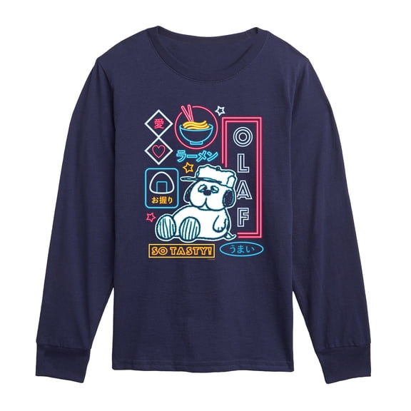 Peanuts - Neon Olaf - Youth Long Sleeve Graphic T-Shirt